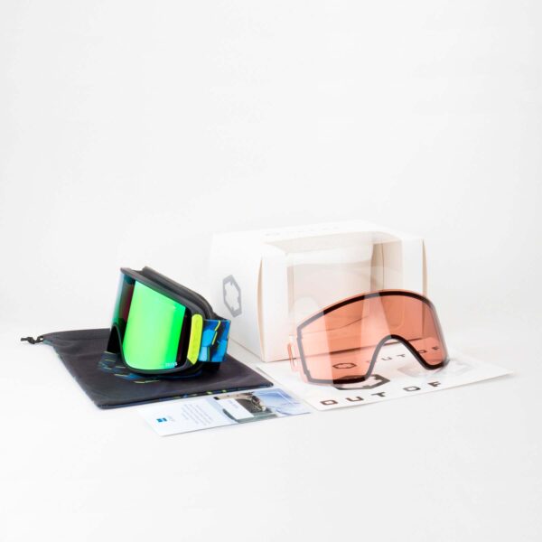 Shift Ski Goggles Green MCI Lens hexagon Color