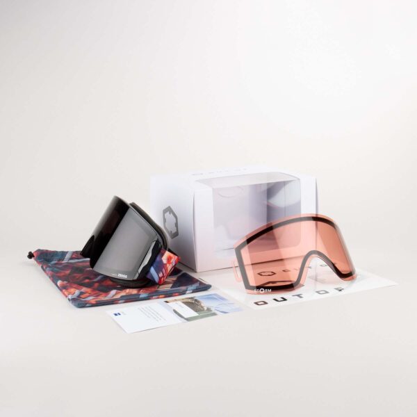 Katana Ski Goggles smoke Lens coals Color